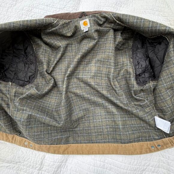 Vinta ge 90s 00's Carhartt Detroit Duck Field Coat | Lined Winter Jacket, 3XL - Picture 7 of 14